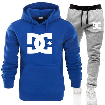 2025 Fall/Winter Men's Hoodie Pullover and Casual Pants Set, Autumn/Winter Outdoor Fashion Running and Fitness Two-Piece Set
