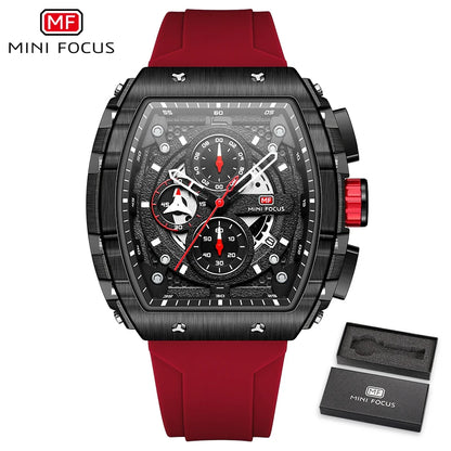 Orologio sportivo da uomo di lusso impermeabile al quarzo con cinturino in silicone, orologio da polso alla moda Relogio Masculino 0399G