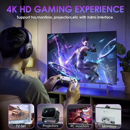Console di gioco wireless M15 4K con oltre 40.000 giochi, scheda TF da 64 GB e doppi controller 2.4G, compatibile con giochi PS1/arcade e classici.