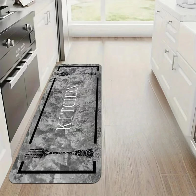 Set di tappeti moderni per la cucina, tappeto con motivo effetto marmo, tappeto per corridoio, adatto per camera da letto, soggiorno, sala da pranzo, cucina