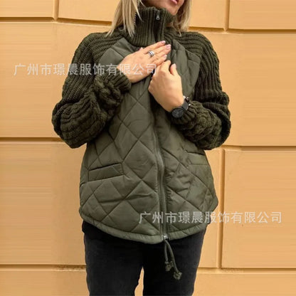 Cappotti da donna con cerniera, cappotto invernale imbottito e spesso, manica lunga, 2024