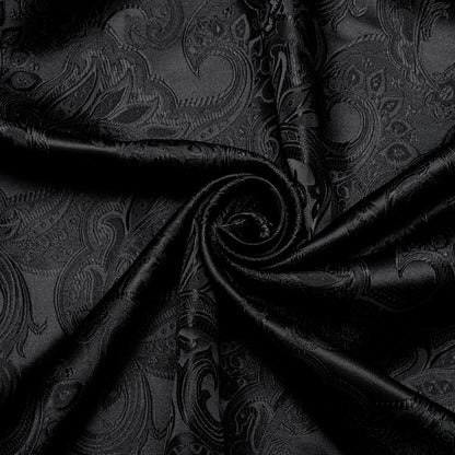 Camicie da uomo a maniche lunghe in seta e poliestere, camicie eleganti di lusso, camicie da smoking con colletto rovesciato e motivo paisley, abbigliamento da uomo
