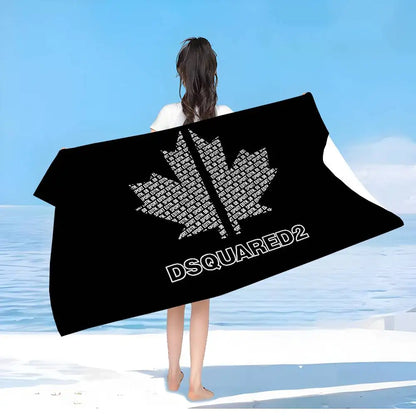Classic Fashion LOGO D-Dsquared2 Anime Beach Swimming Towel Soft Absorbent Washcloth Children's Gifts For Kids Travel Camping