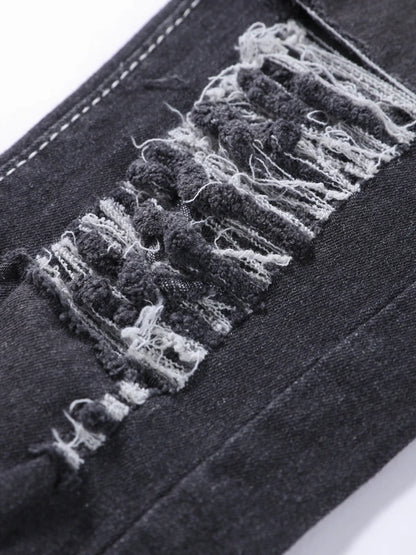 Jeans da donna strappati, aderenti, a vita bassa, skinny, con cerniera e tasche, pantaloni in denim blu da donna, modello Y2K 2026, estivi, con buchi e cropped.