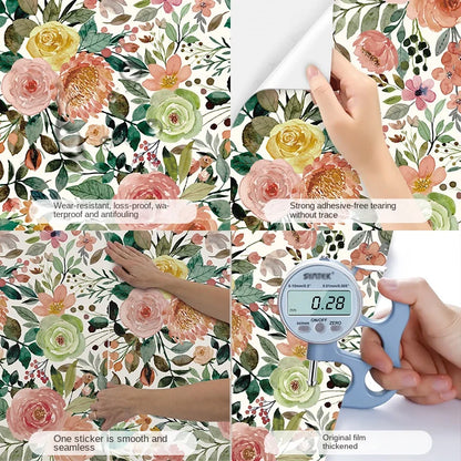 Living Room Bedroom Wall Decoration Thick Waterproof Self Adhesive PVC Wallpaper Home Muebles Furniture Armoire Door Stickers