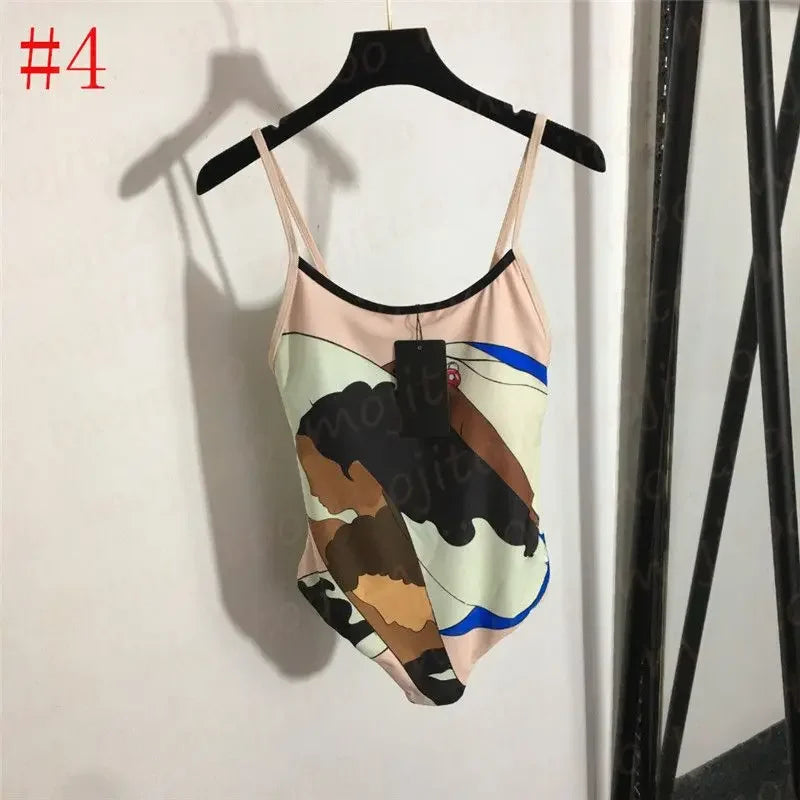 The 2025 high-waisted bikini letter print swimsuit is the latest V-neck swimsuit for women in summer