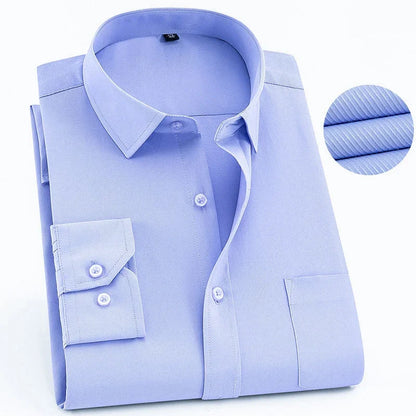 Camicia stampata da uomo, casual, a maniche lunghe, slim fit, da uomo, per lavoro, sociale, abbigliamento di marca, morbida e confortevole KOACUS