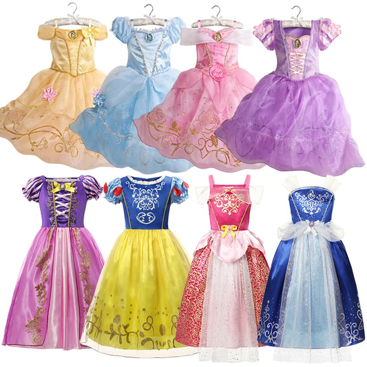 Costume da principessa per bambine, festa di Halloween, cosplay, vestiti per Natale, compleanno, carnevale, travestimento da Rapunzel.