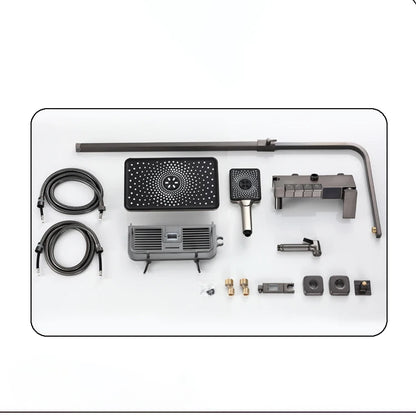 Piano Digital Display Thermostatic Bathroom Shower Set Hot Cold Brass Bathroom Faucets Accessories Digital Piano Shower System