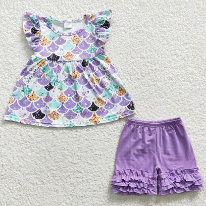 Saldi imperdibili Abiti estivi per bambine Completi estivi alla moda per bambini Abiti da boutique per bambine Abbigliamento carino per bambine piccole Completo a maniche corte