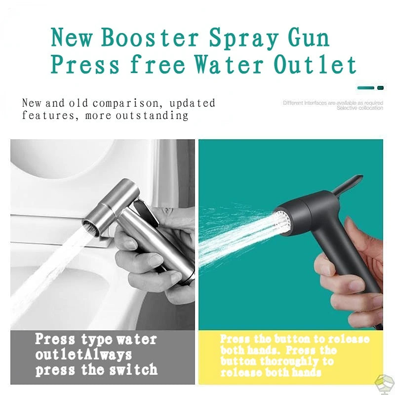 Two Modes Bidet Shower Sprinkler High pressure Gun Pressurized Nozzle Women's Bathroom Toilet Flushing Companion Accessories