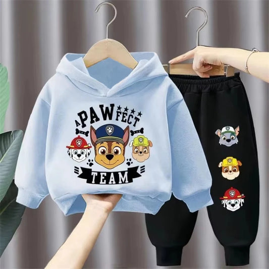 Completo autunnale per bambini PAW Patrol: maglione a maniche lunghe e pantaloni lunghi, tuta due pezzi per bambini, tuta leggera.