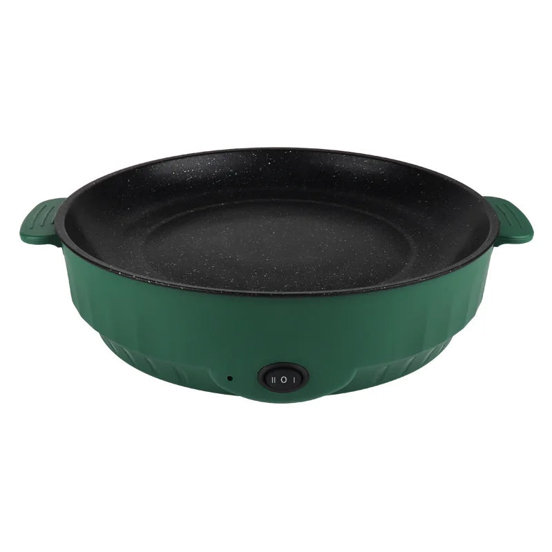 Padella elettrica multicooker 220V per uso domestico, barbecue, frittura di pesce, bistecca, padella antiaderente, macchina per cucinare