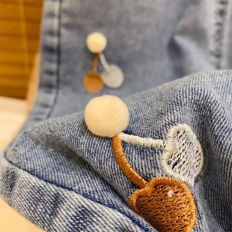 Jeans ricamati con fiori per bambina, jeans per bambini, pantaloni per bambina, pantaloni a gamba larga Daduhey, pantaloni harem, pantaloni per vestiti