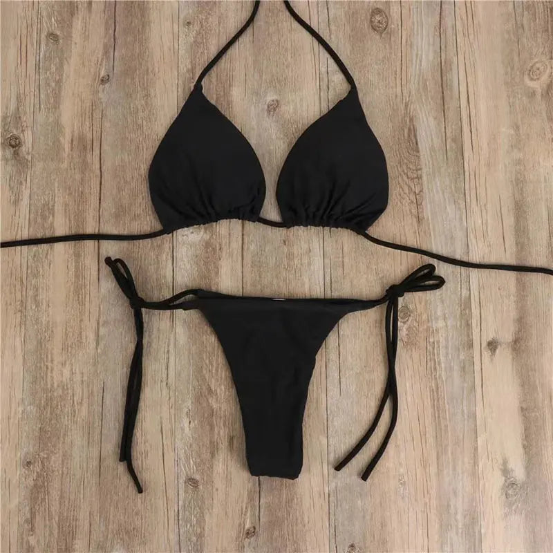 Costume da bagno estivo da donna, bikini sexy, set bikini push-up con reggiseno imbottito e perizoma, due pezzi, costume da bagno da spiaggia, costumi da bagno sexy da donna