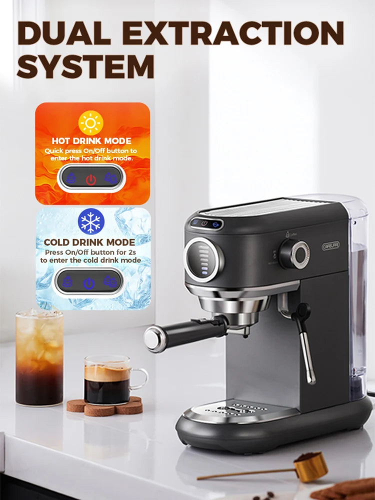Macchina per caffè espresso Cafelffe 4 in 1 Cafetera Cappuccino Dolce Gusto Nes Capsule ESE Pod Ground Regalo per amante, papà, mamma
