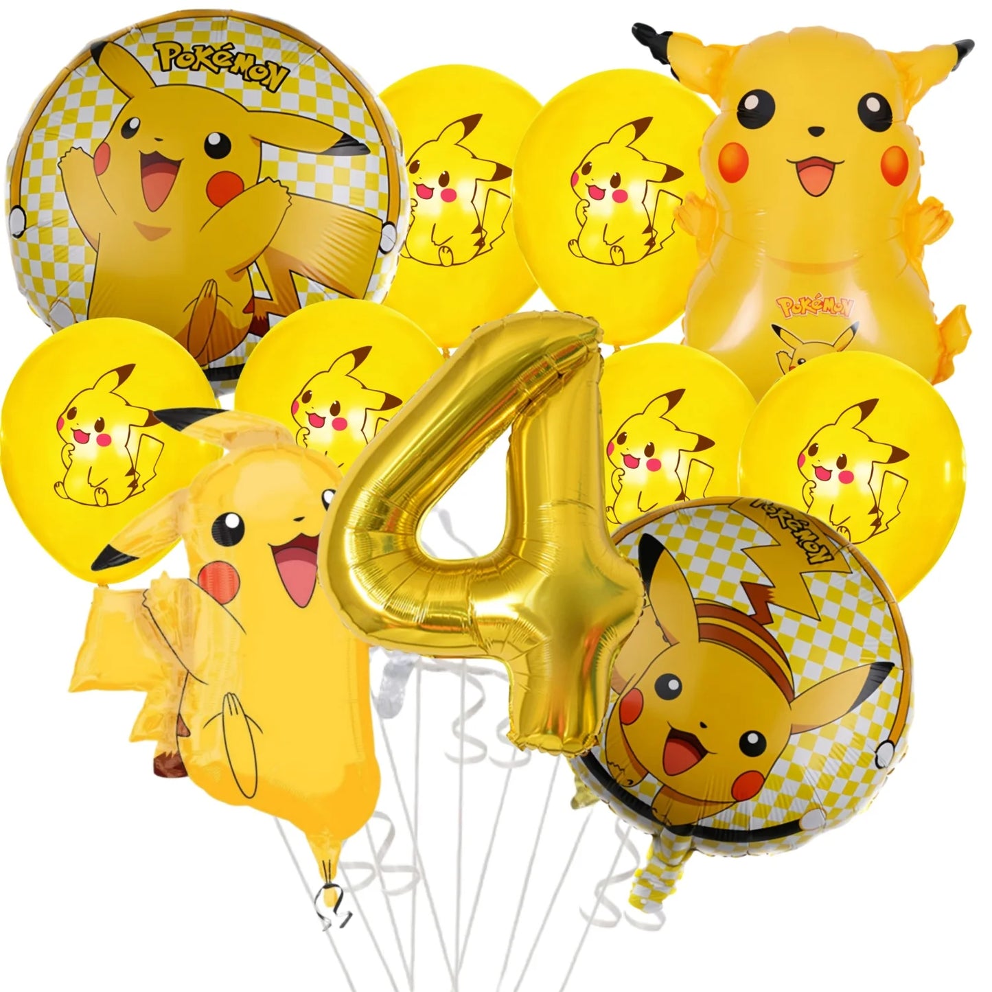 Palloncino Pikachu Pokemon per feste di compleanno da 1 a 9 anni, decorazione per feste a tema Pokemon e Squirtle, palloncino in alluminio per baby shower, bomboniere a tema Pikachu.