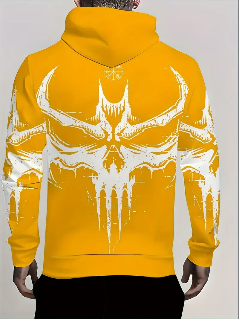 Felpe con cappuccio da uomo con stampa 3D di pipistrello gotico, stile streetwear, pullover autunno/inverno, vestibilità ampia e casual, tuta di Halloween.