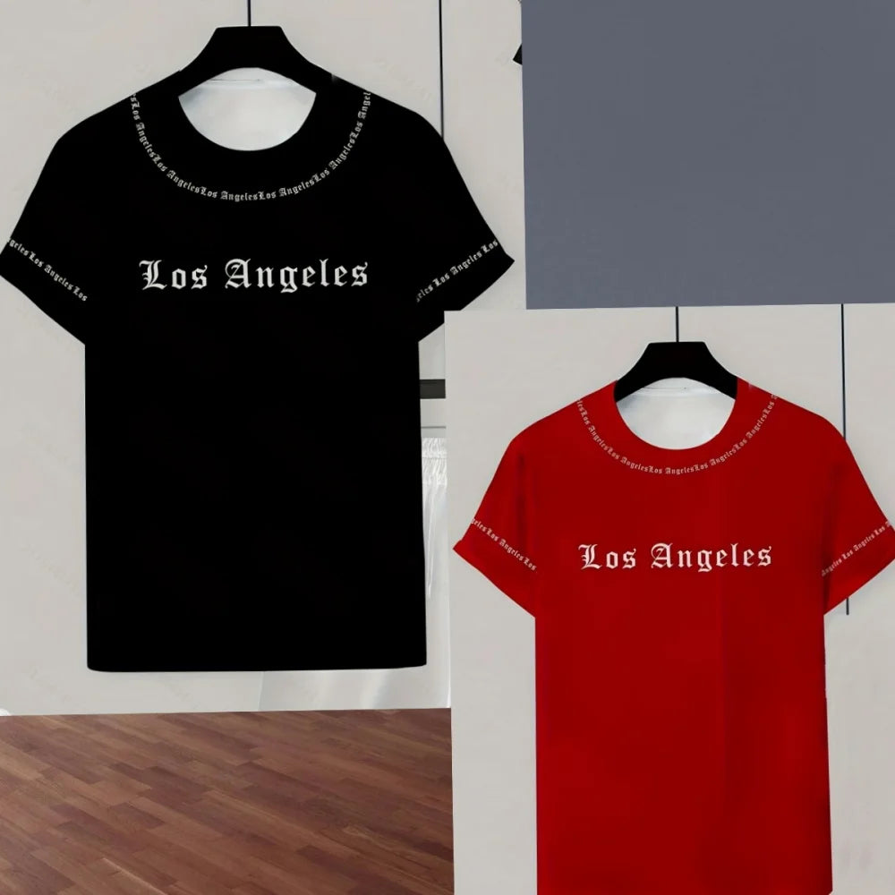 Completo da uomo Los Angeles stampato 2025, set di 2 pezzi, completo casual, abbigliamento sportivo, set fitness, tuta da uomo, abbigliamento oversize