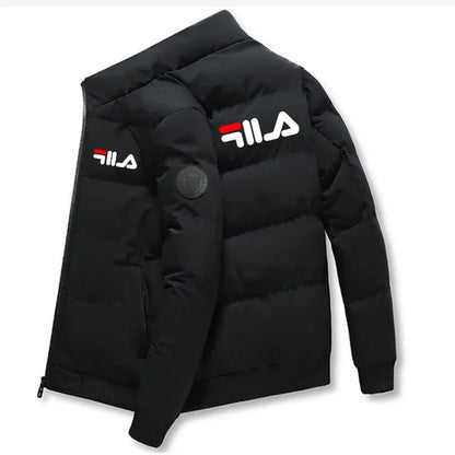 New 2025 autumn/winter men's short jacket, fashionable outdoor casual stand-up collar zipper men's cotton-padded jacket