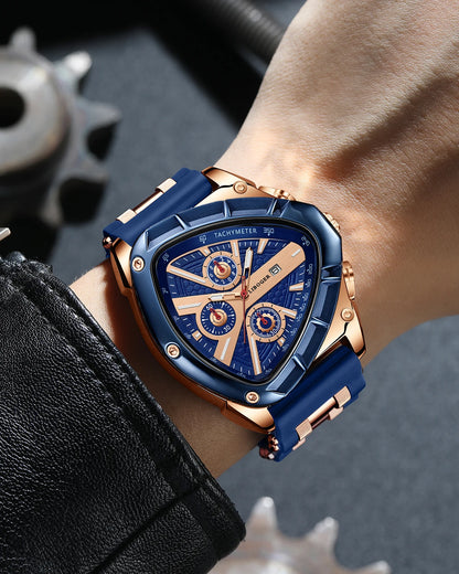 Orologio sportivo da uomo unico, cinturino in silicone di alta qualità, orologio al quarzo con datario automatico, nuovo design, orologio da polso di tendenza, regalo per lui
