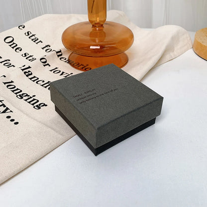Semplice portagioie per orecchini, anelli, bracciali e collane, in carta grigia e nera, espositore per gioielli, scatola organizer per gioielli.