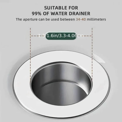 Bathroom Sink Drain Stopper, Pop Up Drain Filter with Removable Filter Basket Hair Catcher