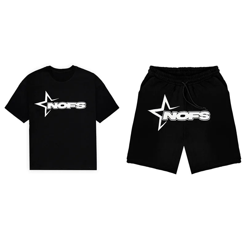 Completo sportivo estivo casual da uomo, abbigliamento comodo e traspirante, set da corsa, tuta fitness, set due pezzi t-shirt + pantaloncini