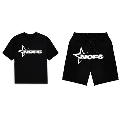Completo sportivo estivo casual da uomo, abbigliamento comodo e traspirante, set da corsa, tuta fitness, set due pezzi t-shirt + pantaloncini