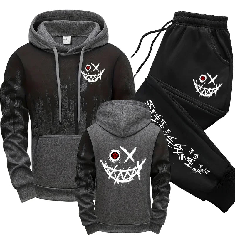 Completo sportivo casual da uomo autunno/inverno 2025, felpa con cappuccio, abbigliamento sportivo da uomo, felpa con cappuccio e pantaloni della tuta