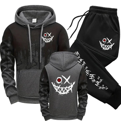 Completo sportivo casual da uomo autunno/inverno 2025, felpa con cappuccio, abbigliamento sportivo da uomo, felpa con cappuccio e pantaloni della tuta