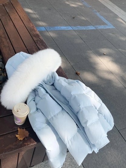 American Retro Y2K Coat Parkas Long Sleeve Women Casual Vintage Zipper Faux Fur Collar Jacket 2025 Autumn Streetwear
