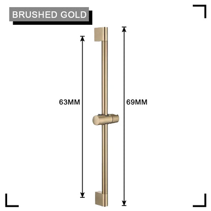 Black Shower Column Set Bathroom Accessories Shower Head  Wall Mount Slider Adjustable Shower Head Rail Lift Slide Mount