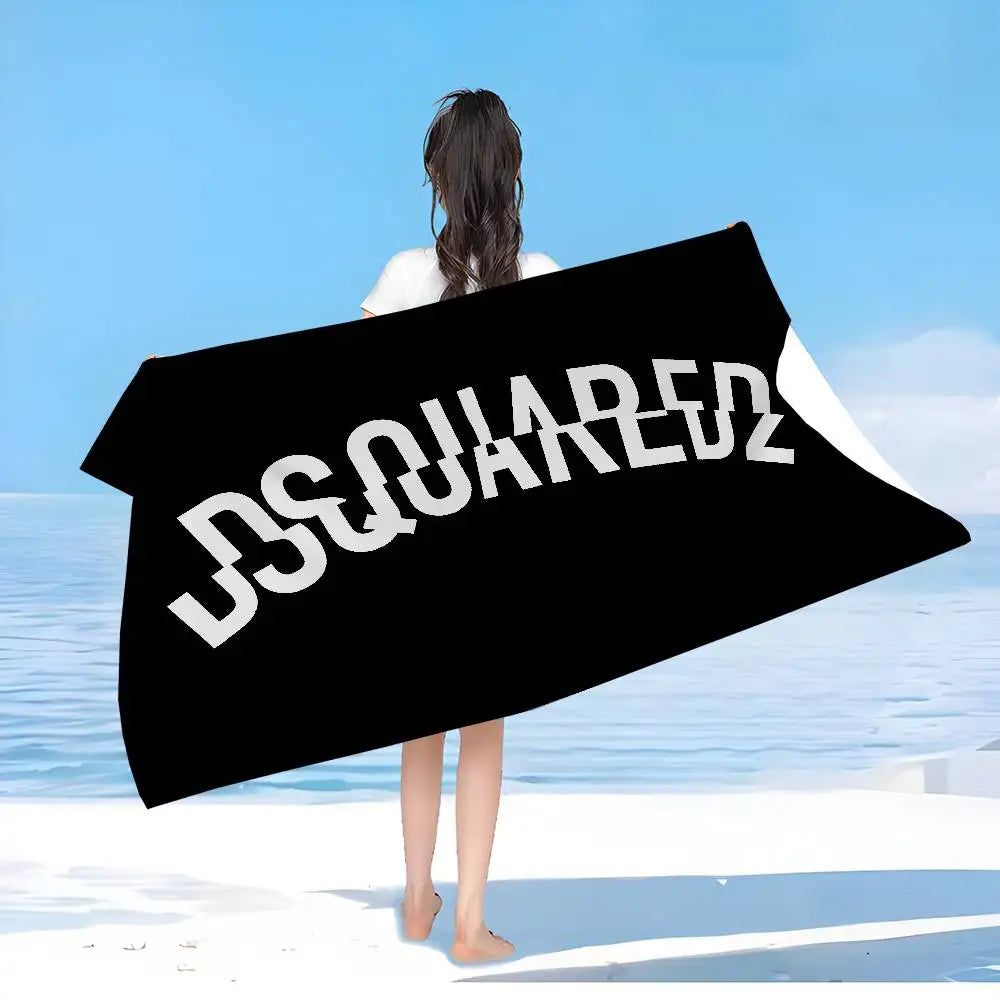 Asciugamano da spiaggia/nuoto con logo D-Dsquared2 in stile anime, morbido e assorbente, ideale come regalo per bambini, perfetto per viaggi e campeggio.