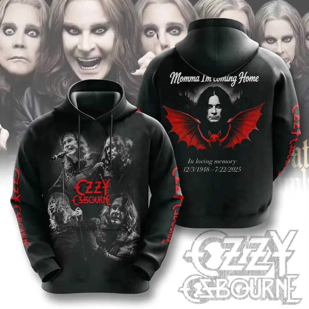Felpa da uomo New Rock Ozzy Osbourne Band con stampa 3D Felpe da uomo e da donna Moda Street Felpa da donna Cappotto Hip Hop Sudadera