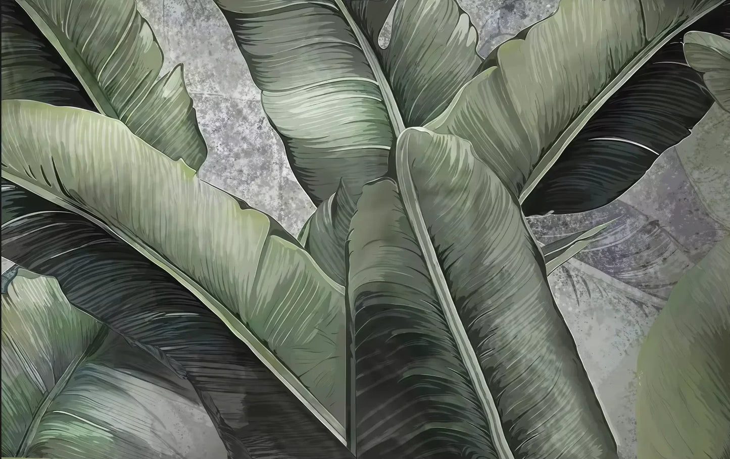 Nordic banana leaf jungle wallpaper Living room sofa bedroom background wall paper Tropical greenery photo wallpaper mural