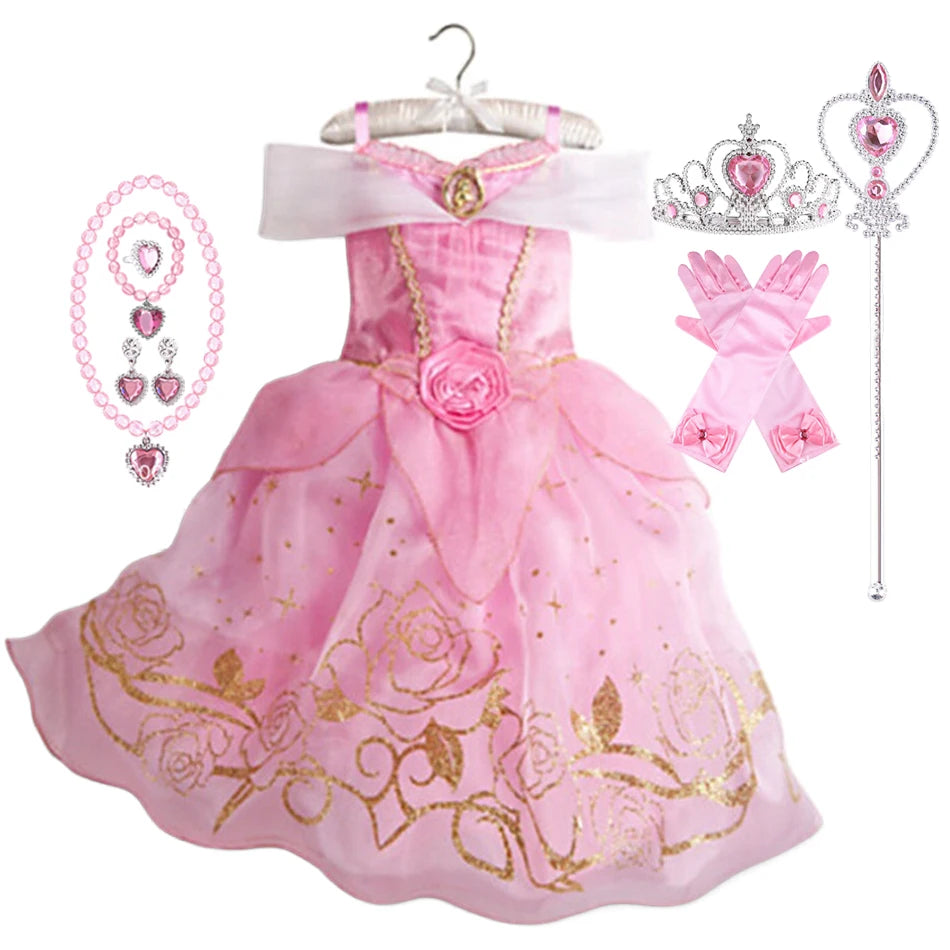 Costume da principessa per bambine, festa di Halloween, cosplay, vestiti per Natale, compleanno, carnevale, travestimento da Rapunzel.