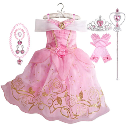 Costume da principessa per bambine, festa di Halloween, cosplay, vestiti per Natale, compleanno, carnevale, travestimento da Rapunzel.