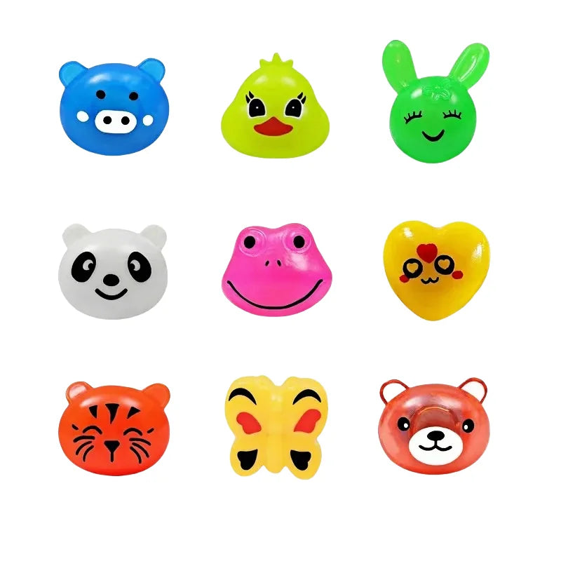 10/20 Pcs Cartoon LED Luminous Ring Suitable for Kids Birthday Party Gift Toys, Carnival Prizes, School Classroom Rewards Pinata