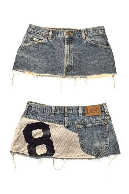 Denim shorts y2k vintage loose cloud pattern pocket printed skateboard jeans jeans short men hip hop streetwear