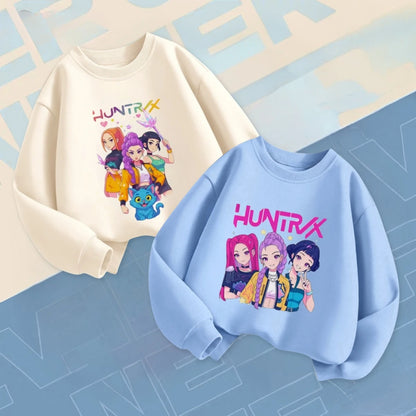 Felpe alla moda KPop Demon Hunters per bambini e bambine dai 6 mesi ai 7 anni, a maniche lunghe, con scollo a O, abbigliamento per bambini
