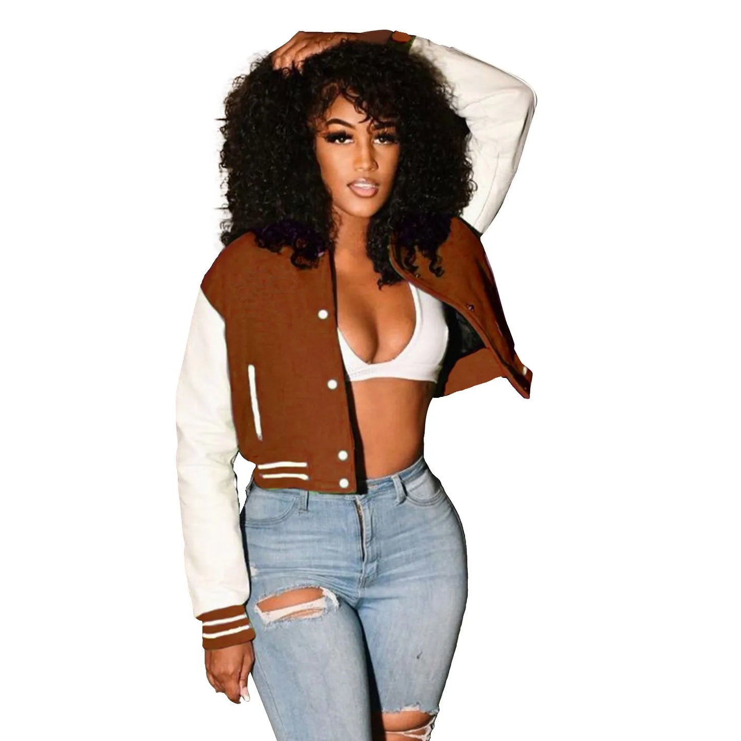 Cappotti da baseball Y2K Moda Autunno Giacche corte da donna 2023 Cappotto corto con bottoni patchwork Giacca bomber streetwear Chaquetas