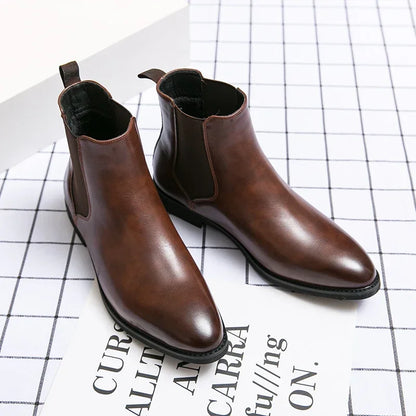 Stivali Chelsea da uomo in pelle, modello 2025, firmati, italiani, eleganti, casual, caldi, morbidi, alla caviglia, taglie forti 48