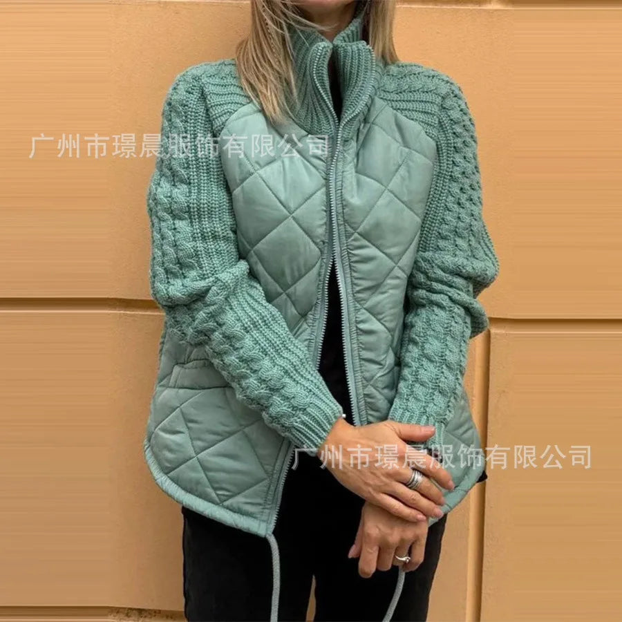 Coats for Women Zippers Padded Thick Winter Coat Women 2024 Llong Sleeve