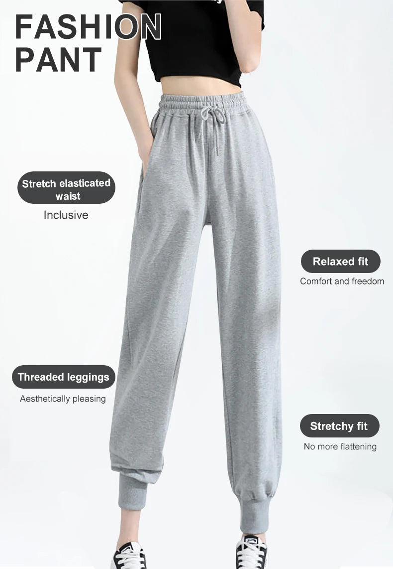 Cute Cat And Paw Print Prints Sweatpants Women Basics Jogger Pants Comfortable Fleece Loose Trousers Autumn Winter Woman Clothes
