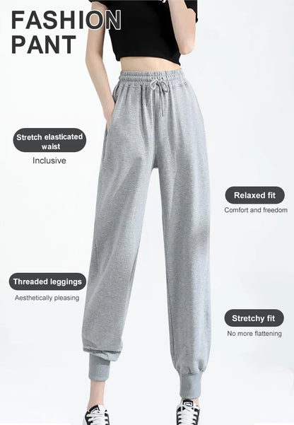 Cute Cat And Paw Print Prints Sweatpants Women Basics Jogger Pants Comfortable Fleece Loose Trousers Autumn Winter Woman Clothes