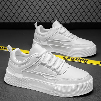 Scarpe bianche da uomo, scarpe casual da skateboard per coppie, sneakers comode, scarpe alla moda da uomo con suola spessa, taglie forti 39-47