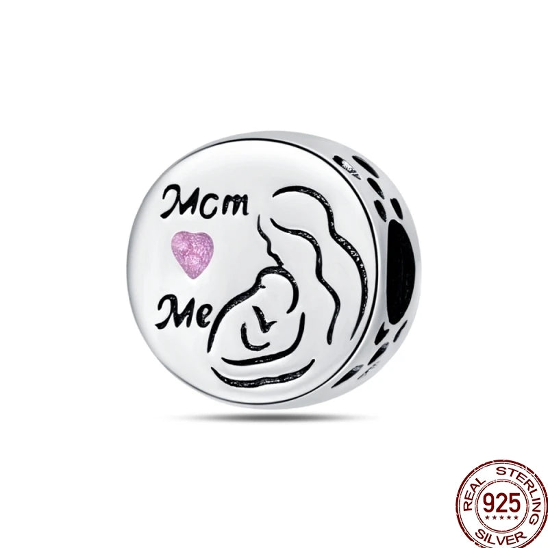 Squisito elemento a stella cava rotonda in argento sterling 925 a forma di fiore, adatto per braccialetti originali fai da te da 3 mm in argento 925