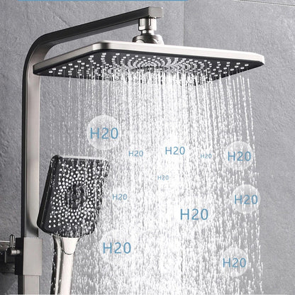Piano Digital Display Thermostatic Bathroom Shower Set Hot Cold Brass Bathroom Faucets Accessories Digital Piano Shower System