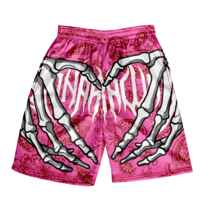 Pantaloncini da spiaggia classici estivi 2024 con teschio, nuovi modelli alla moda con stampa di mano scheletrica, pantaloncini da palestra per uomo e donna, ad asciugatura rapida, pantaloncini da ghiaccio.